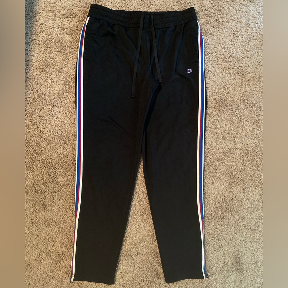 Champion men’s stripe track pants L